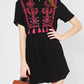 Entro - Embroidered & Tassel Mini Dress
