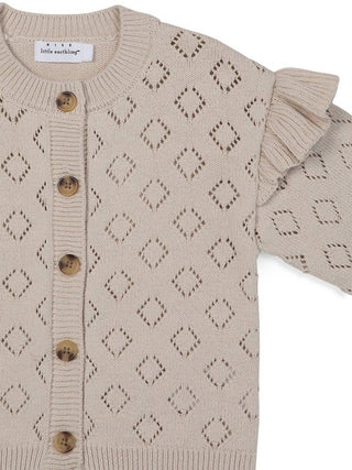 Rise Little Earthling - Kid's Pointelle Cardigan