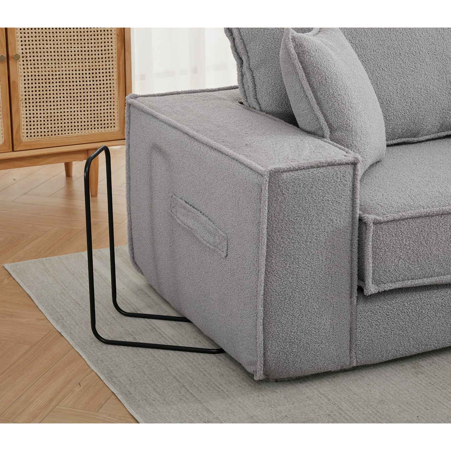 Folding Convertible 3-Seat Sleeper Sofa Bed in Gray