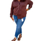 Entro - Bella Solid Textured Long Sleeve Button Up Top Plus