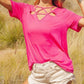Bibi - Silky Knit Front Detail Top