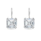 Diana M Jewels - 5.00 Cts Lab Grown Asscher Diamond Drop Earrings