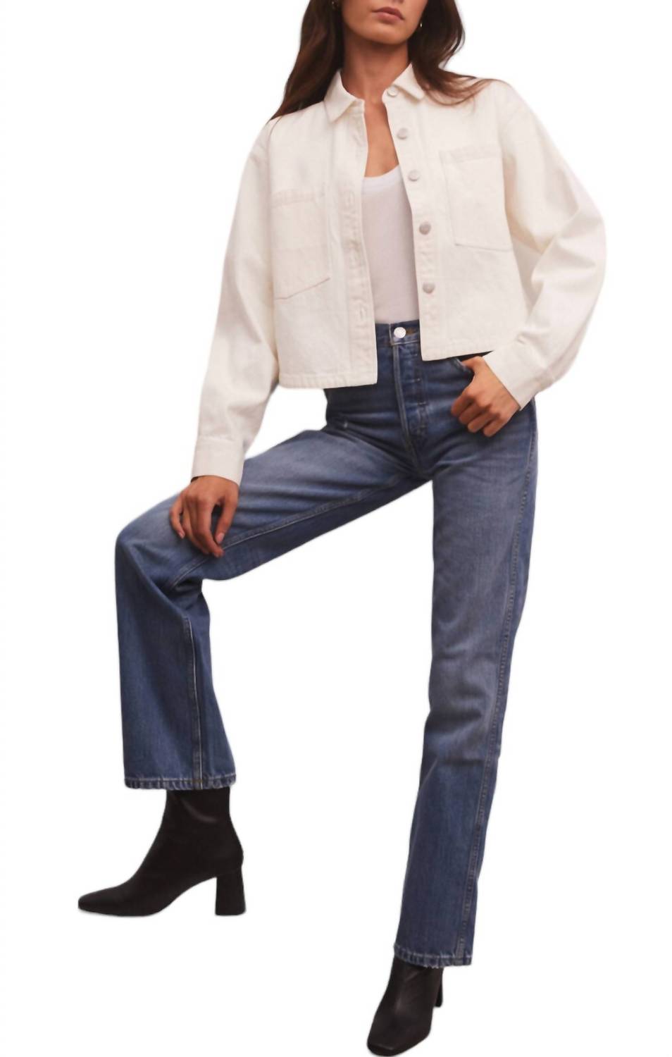 Z Supply - All Day Cropped Denim Jacket