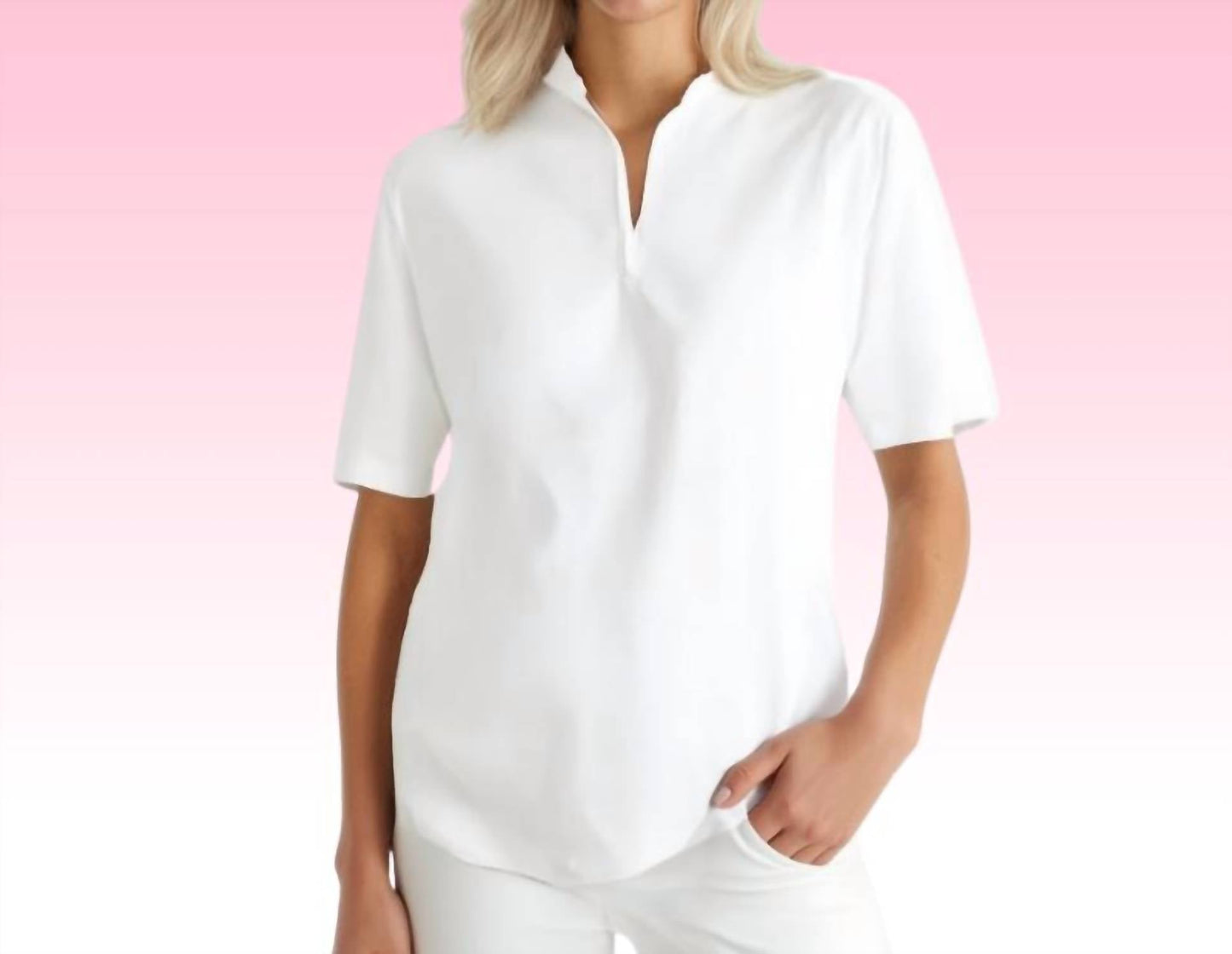 Katherine Way - Bayside Short Sleeve Polo Top