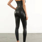 Commando - Faux Leather Cami Cat Suit