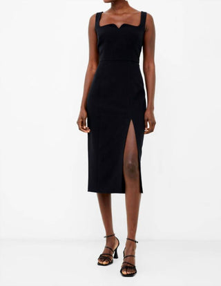 French Connection - Vestido Echo com detalhe de gola crepe