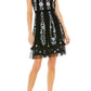 High Neck Mini Dress with Embroidery by Mac Duggal