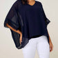 Joseph Ribkoff - Chiffon And Silky Knit Poncho Top