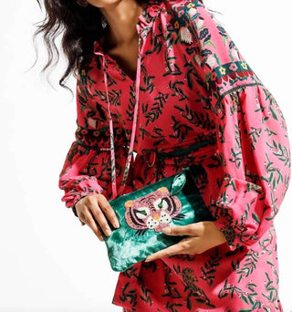 Emily Lovelock - Blusa EMMA com estampa floral rosa