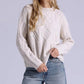 Minnie Rose - Pure Air Mixed Cable Sweater