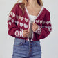 &Merci - HEART BUTTON-FRONT CARDIGAN