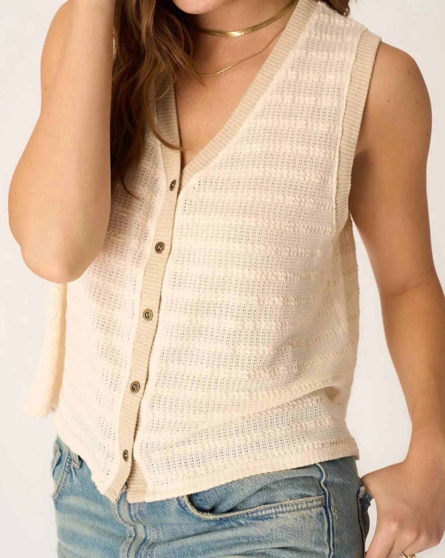 Project Social T - Viva Button Front Sweater Tank