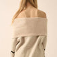 Promesa - Alpine Knit Off Shoulder Foldover Sweater