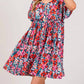 Trendsi - SAGE + FIG Floral Button Down Short Sleeve Mini Dress