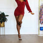 Little Secret Of Mine - Women's I’m So Glam Shimmery Sweetheart Ruched Mini Dress