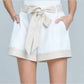 Ciebon - Disa Bow Belt Shorts