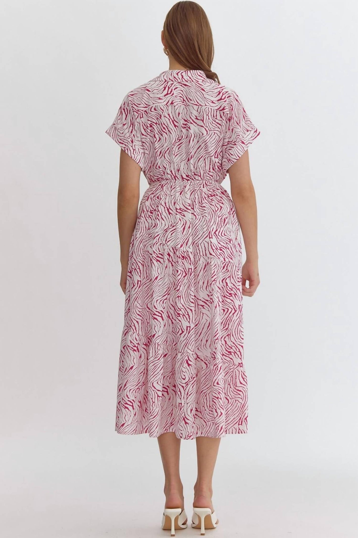 Entro - Zebra Midi Dress