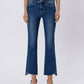 Lovervet - High Rise Crop Raw Hem Bootcut Jeans