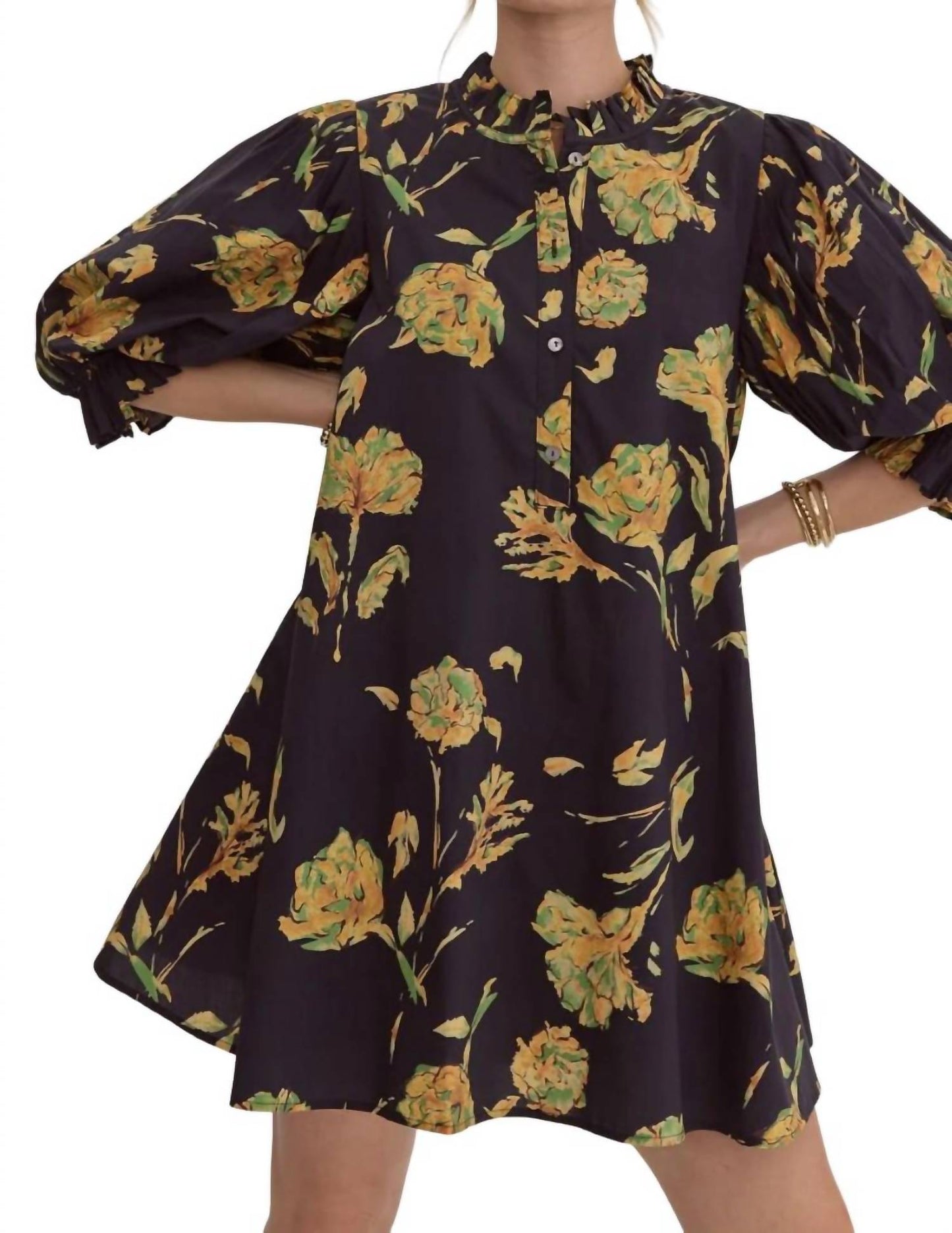 Entro - Floral Shirt Dress