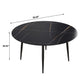 Modern Man-Made Stone Round Dining Table for 6 People