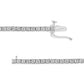14K White Gold 1.0 Cttw Miracle Set Round-Cut Lab Grown Diamond Illusion Tennis Bracelet (F-G Color, VS2-SI1 Clarity) Size 7"