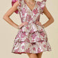 Day + Moon - Floral Jacquard Ruffle Dress