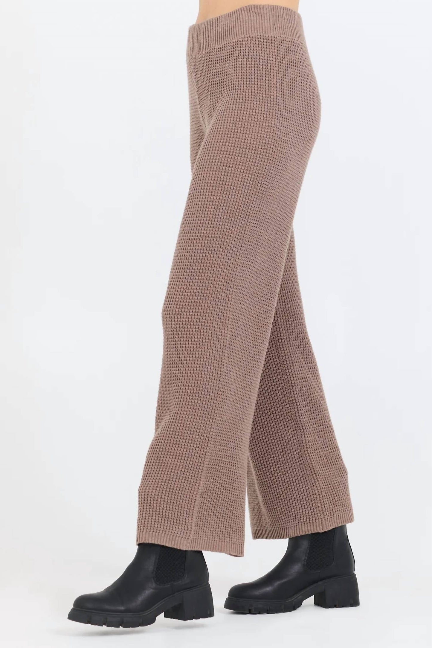 Vintage Havana - Waffle Knit Flared Pant