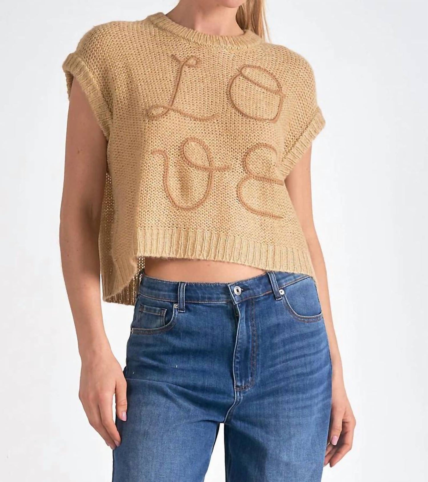 Elan - 7 Sleeveless LOVE Sweater