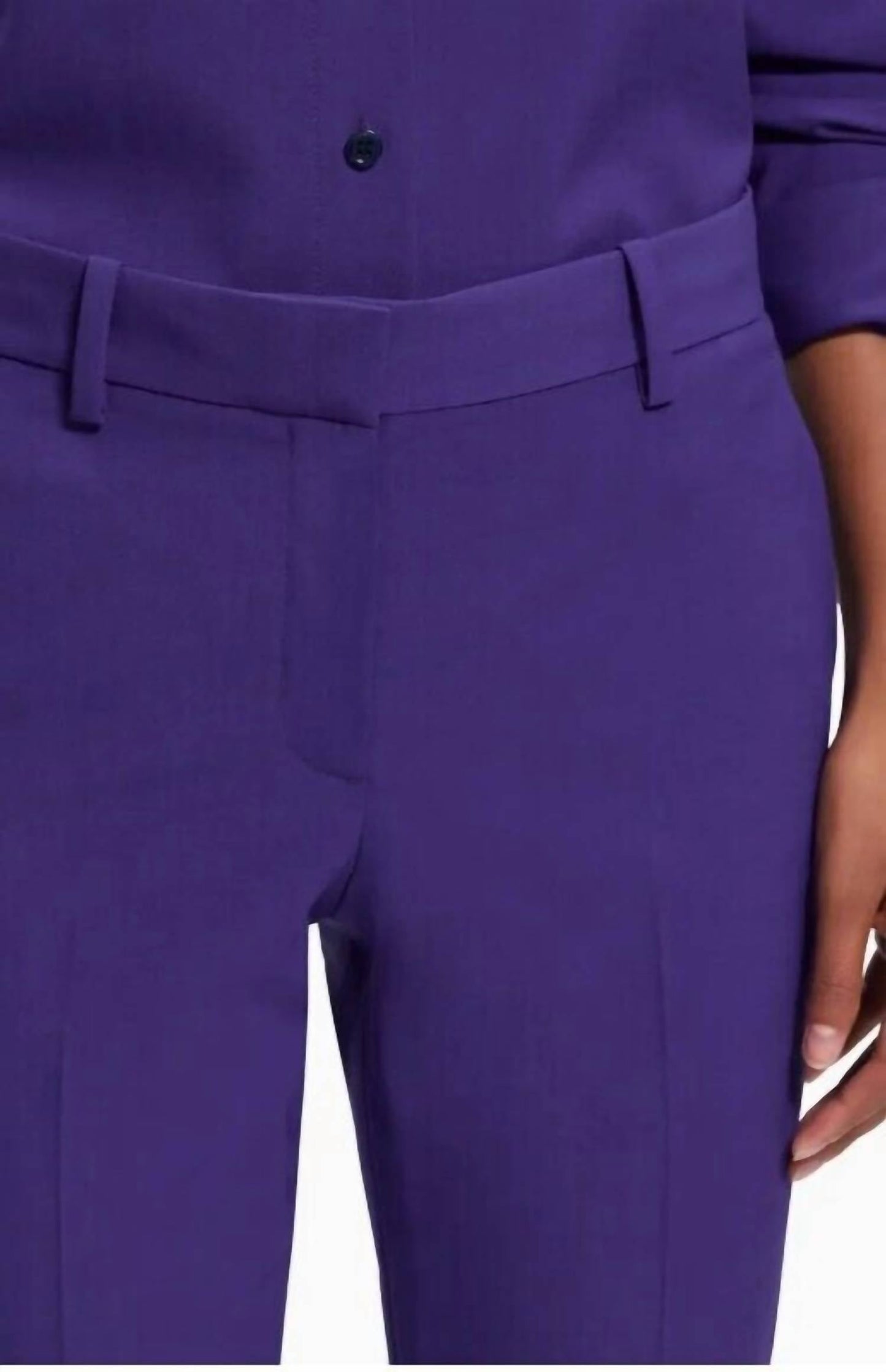 Theory - Treeca Crop Straight Wool Dress Pants