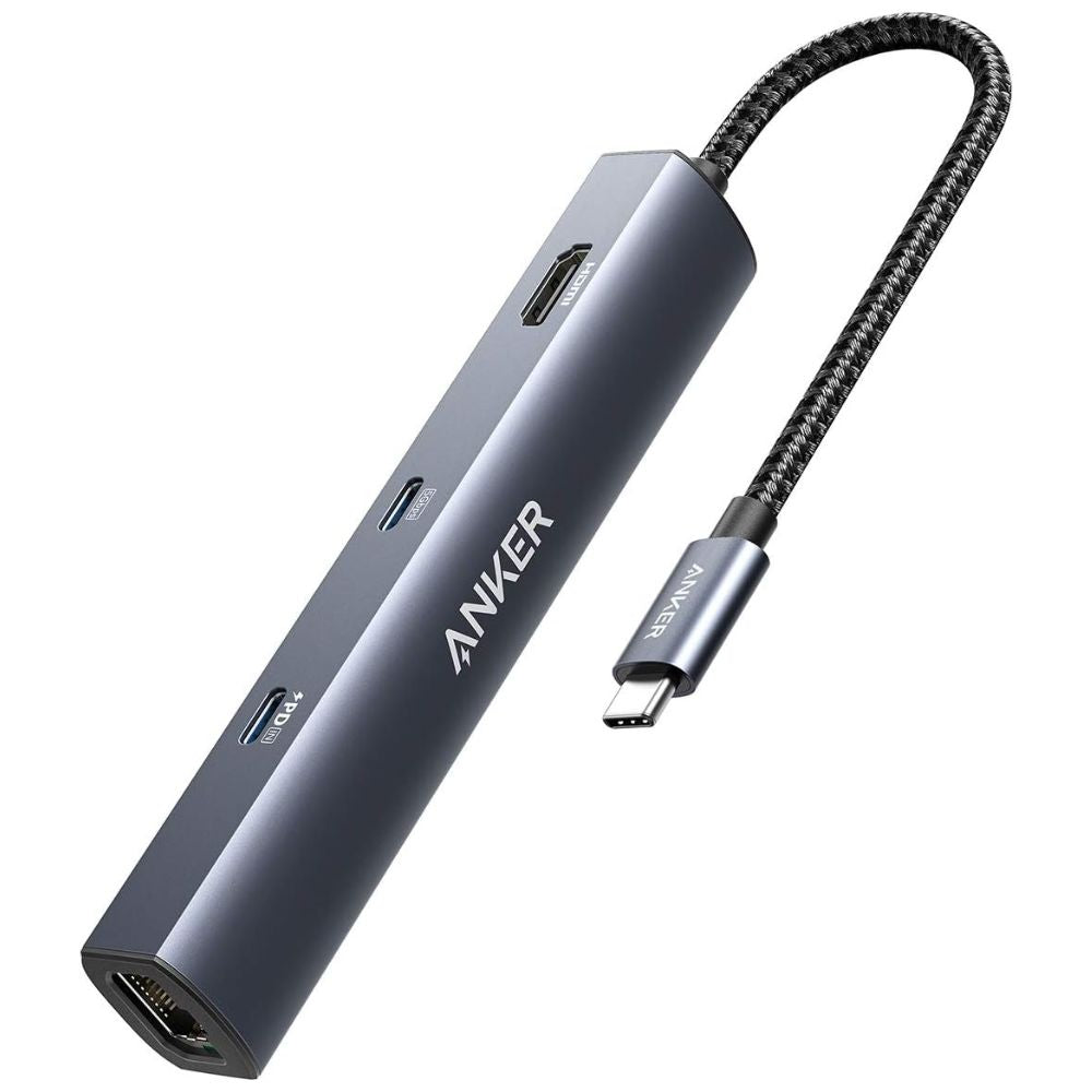 Anker PowerExpand+ 5 em 1 - Estação de encaixe - USB-C - HDMI - GigE