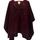 Stick & Ball - Leather Trim Baby Alpaca Poncho