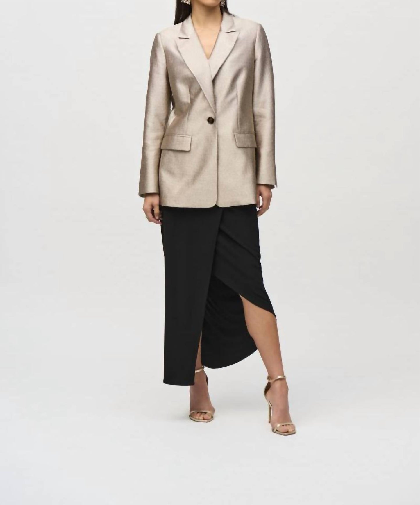 Joseph Ribkoff - Wrap Front Asymmetric Maxi Skirt