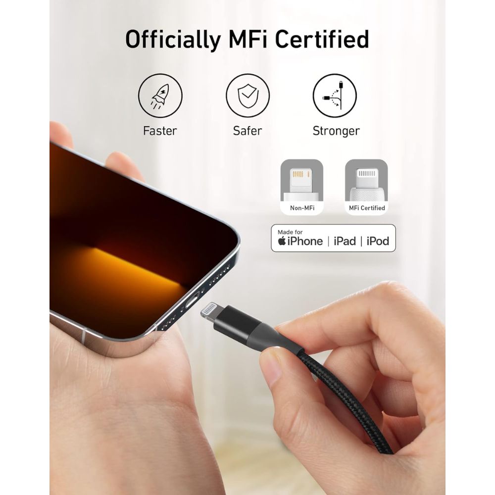 Anker - Cabo Powerline+ II USB-A para Lightning de 3 metros - Preto