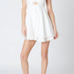 Cotton Candy - Straples Front Twist Mini Flare Dress