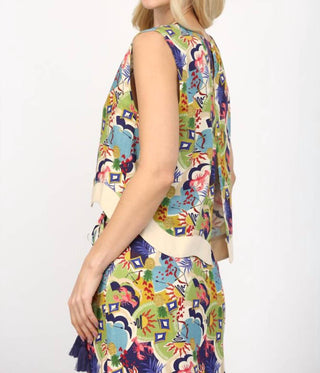 Fate By Lfd - Wave Color Contrast Sleeveless Top