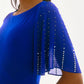 Joseph Ribkoff - Embellished Chiffon Sleeve Sheath Dress