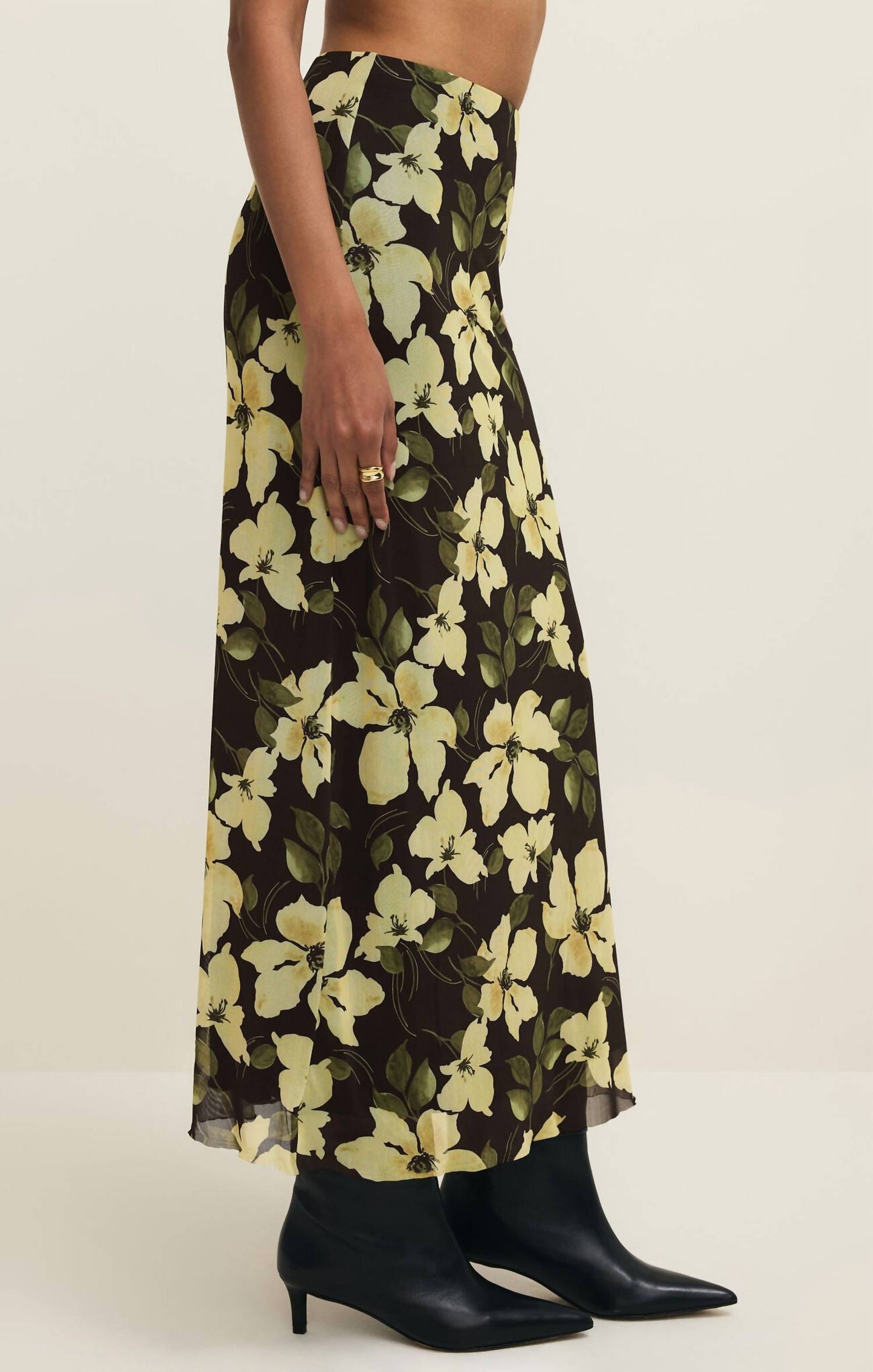Z Supply - Eda Ren Floral Mesh Midi Skirt