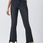 Risen - Mid Rise Distressed Crop Ankle Flare Jeans