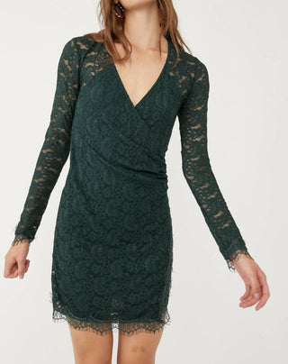 Free People - Vestido curto de renda perolada
