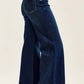 Judy Blue - High Waist Retro Wide Jeans With Adjustable Tabs Raw Hem