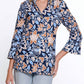 Multiples - Indigo Floral Wire Collar Jacket