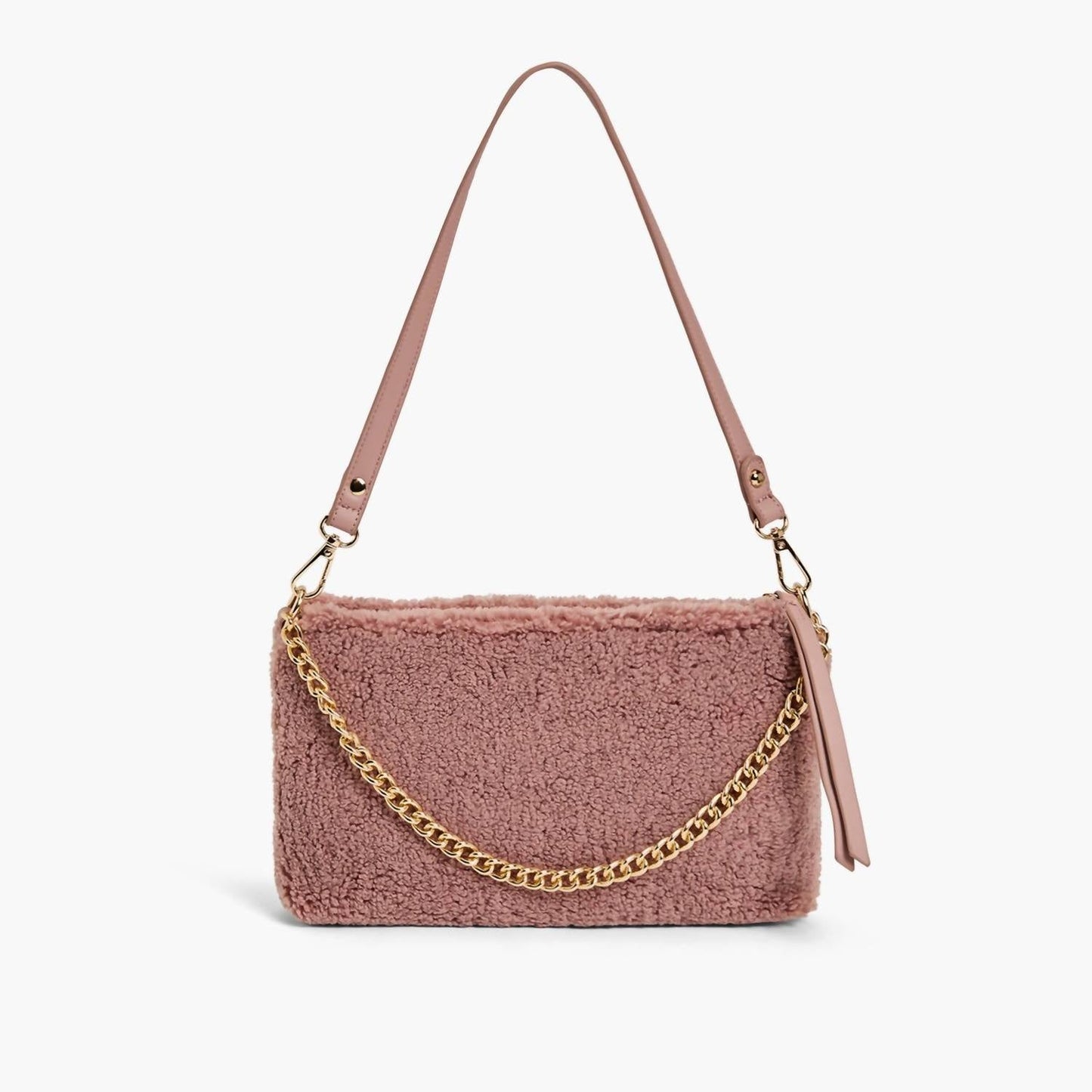 Like Dreams - Women's Demi Faux Fur Sherpa Envelope Shoulder Bag