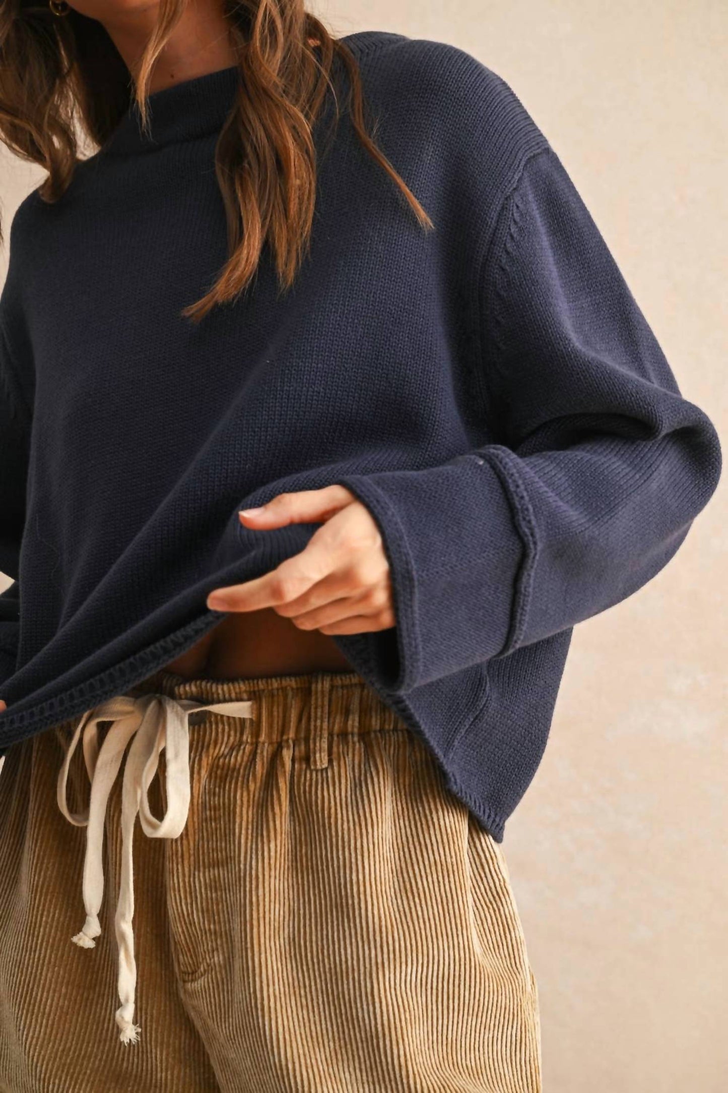 Miou Muse - Slight Oversized Sweater Top
