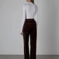 Enza Costa - SILK RIB L/S PANELED MOCKNECK