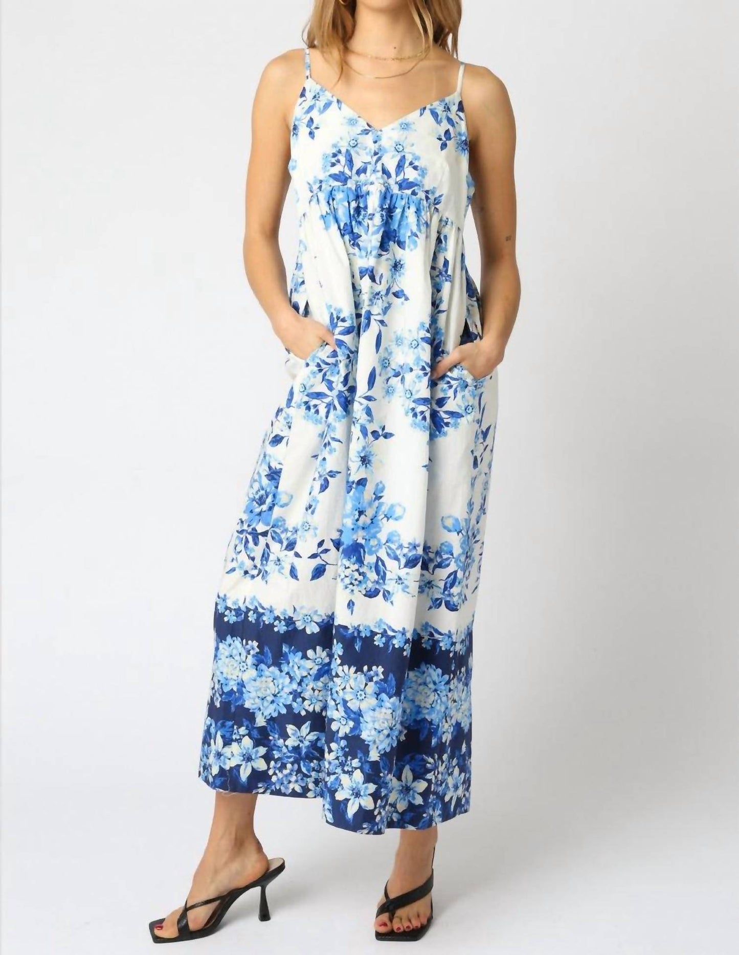 Olivaceous - Azure Bloom Maxi Dress