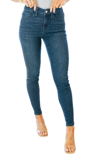 Judy Blue - Calça jeans skinny com pregas e cintura média