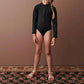 Caramel - Dill Zip Up Swimsuit