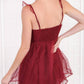 Buddylove - Vixen Wine Bustier Dotted Mini Dress