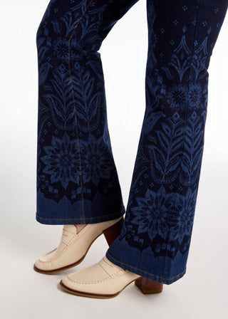 Fdj - Olivia Artist's Print Flare Leg Jean