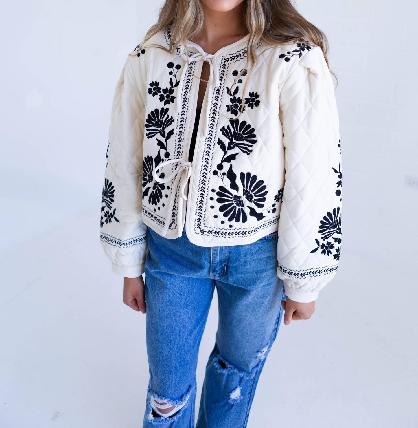 Mable - Embroidered Quilted Jacket